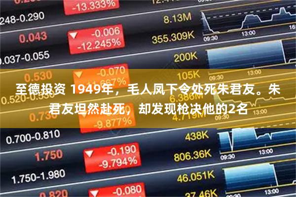 至德投资 1949年，毛人凤下令处死朱君友。朱君友坦然赴死，却发现枪决他的2名