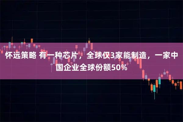 怀远策略 有一种芯片，全球仅3家能制造，一家中国企业全球份额50%