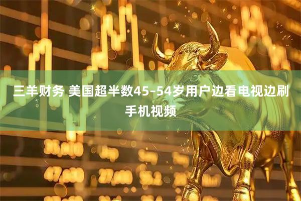 三羊财务 美国超半数45–54岁用户边看电视边刷手机视频