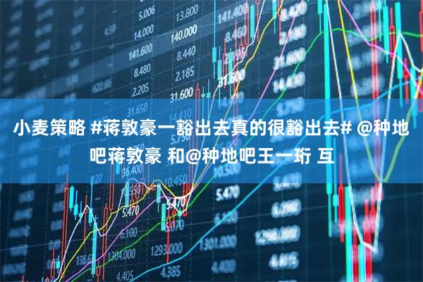 小麦策略 #蒋敦豪一豁出去真的很豁出去# @种地吧蒋敦豪 和@种地吧王一珩 互