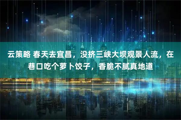 云策略 春天去宜昌，没挤三峡大坝观景人流，在巷口吃个萝卜饺子，香脆不腻真地道